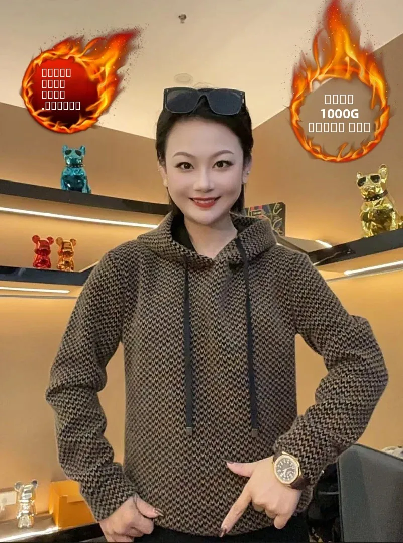 

Утепленная флисовая толстовка для мужчин: теплая, осенне-зимняя, повседневная, новая, роскошная верхняя одежда, свитшот с длинным рукавом из полиэстера.