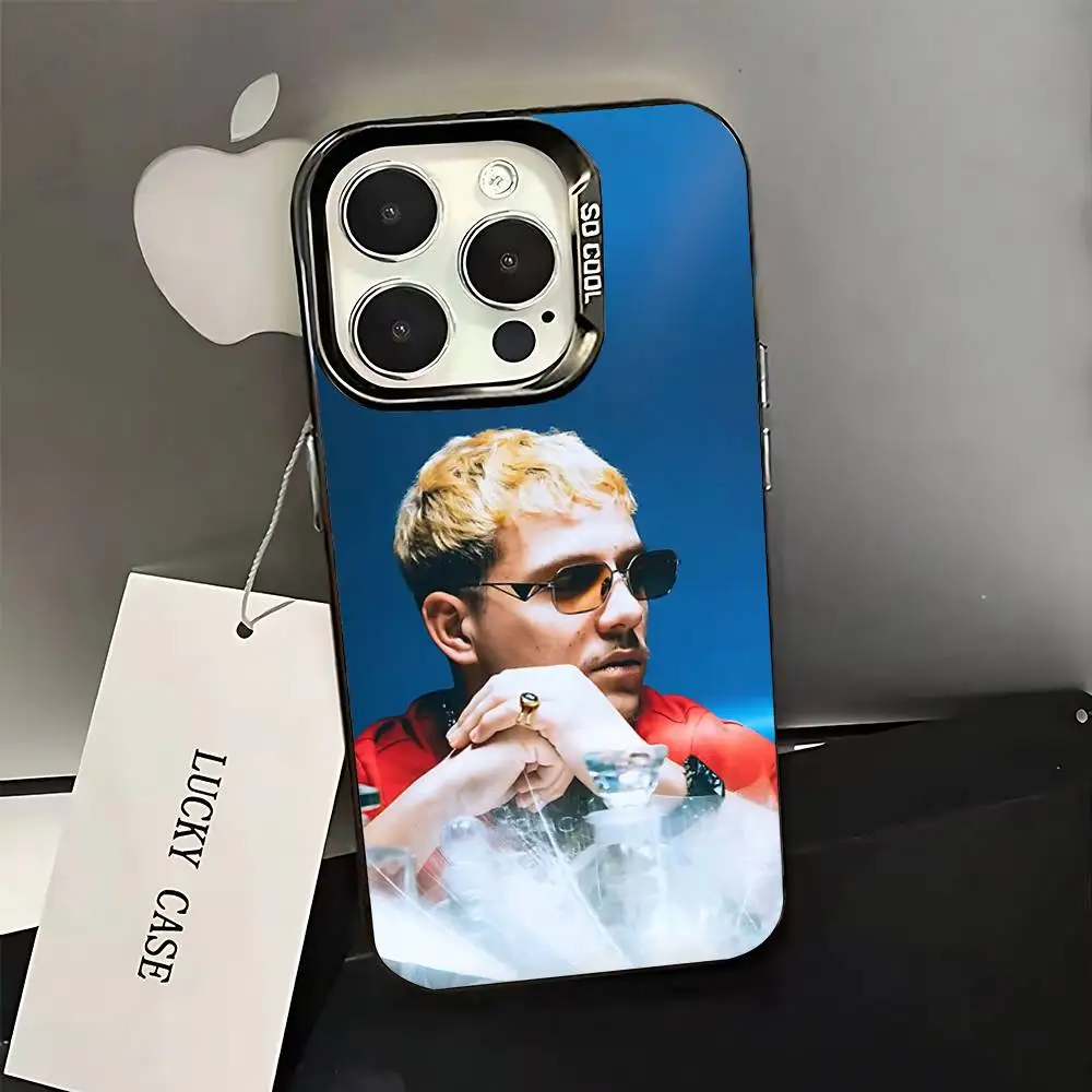 เคสโทรศัพท์ลายแร็ปเปอร์ชาวฝรั่งเศส Mathieu สำหรับ iPhone 16,15,14,13,12,11,Pro,XS,Max,Plus,Mini,SE สีดำด้านแบบกันกระแทก