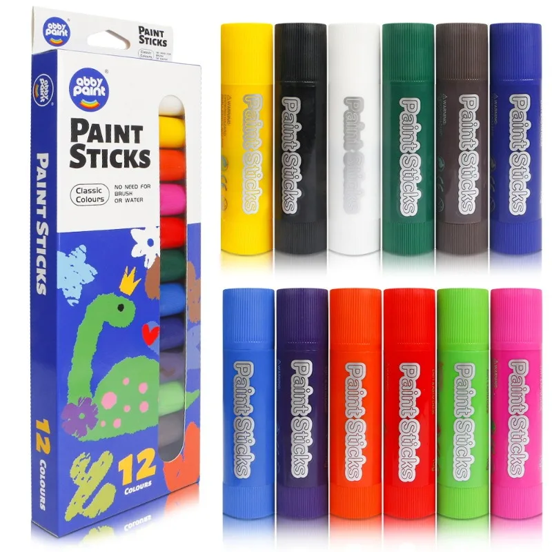Quick Dry Water-soluble Solid Paint Sticks, Twistable Crayons for Kids Washable Non-staining Drawing Sticks for DIY Graffiti Art