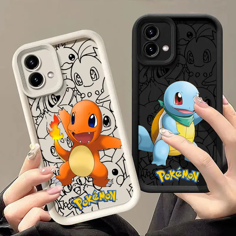 

Charmander Squirtle Pokemons Phone Case For Motorola Moto Edge 60 50 Fusion 40 NEO G85 G84 G75 G54 G53 G35 G34 G22 G15 G14 Cover