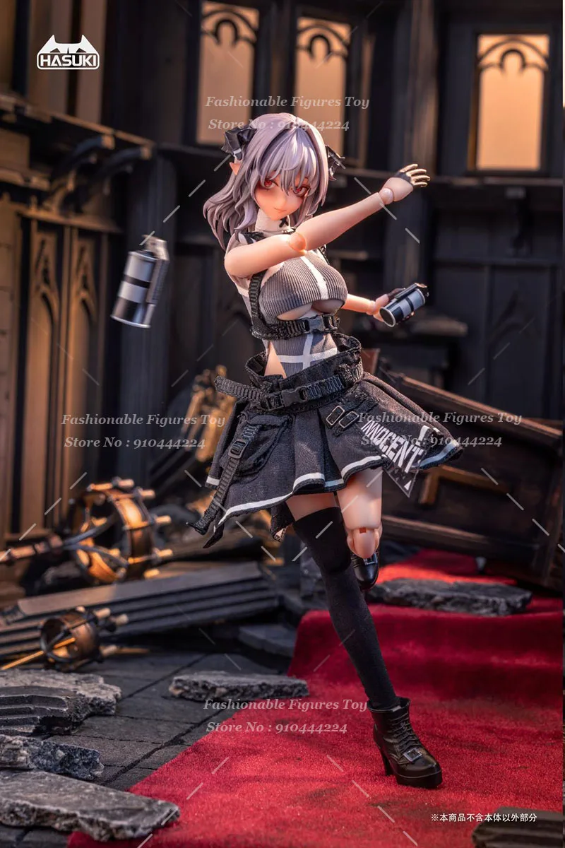 HASUKI PA009 Pocket Art 1/12 Women Soldier Succubus Nun Friede Techwear Battle Girl 6Inch Action Figure Model Toys Collection