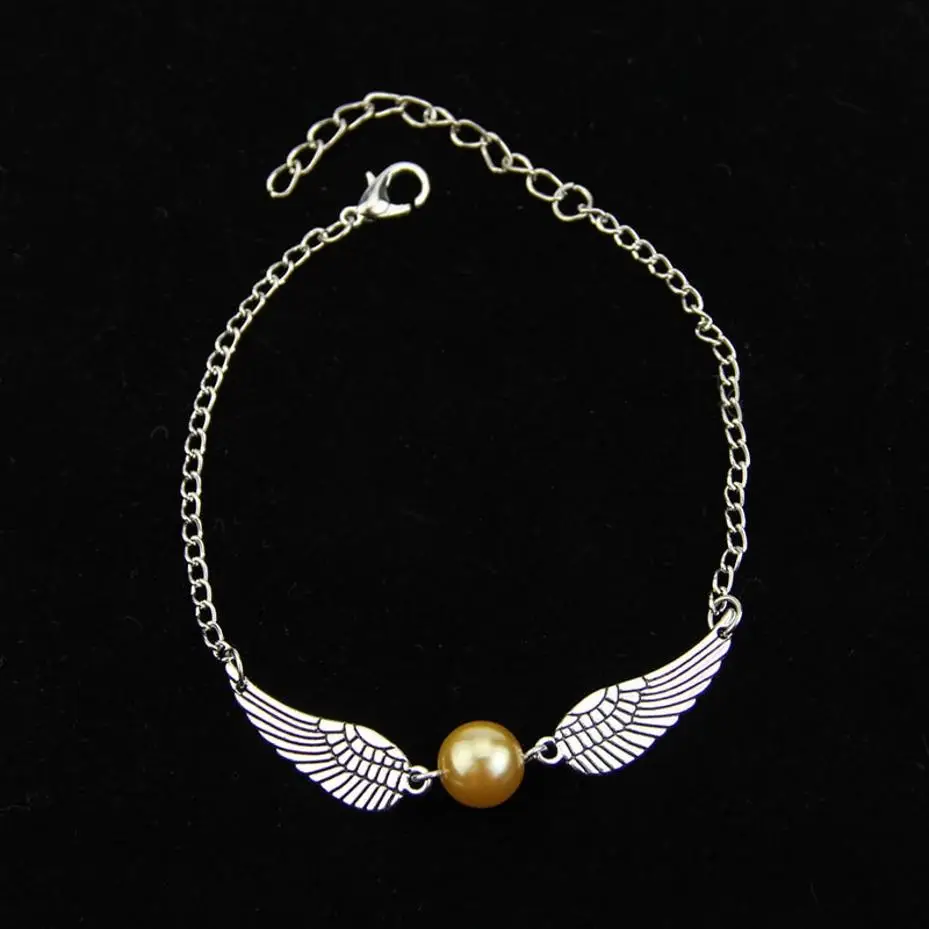 1 Pieza Nueva Pulsera de Verano Vintage con Diseño de Snitch Dorada y Alas, Joyería Retro Unisex, Pulseras de Declaración