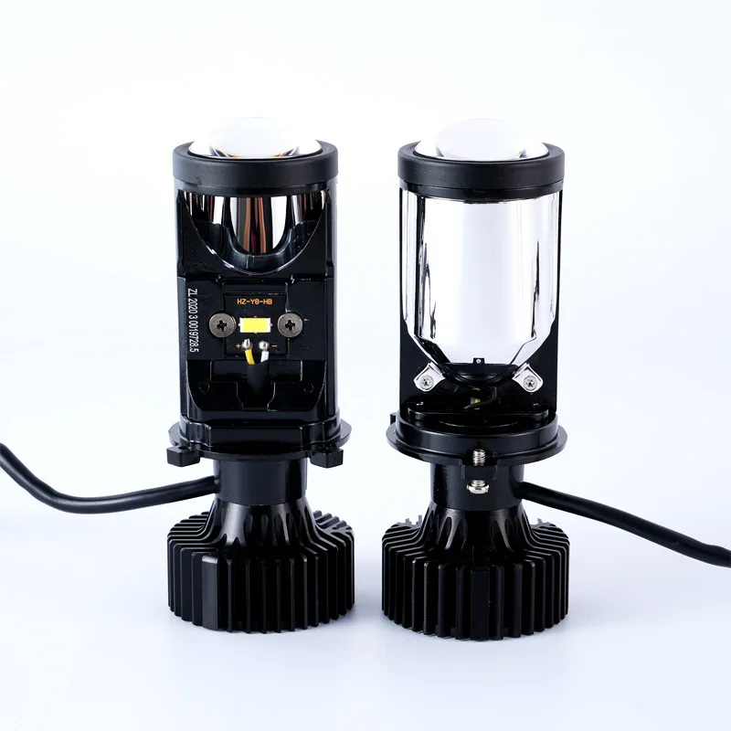Y6D lens Car led headlights H4 Near and far integrated motorcycle motorcycle h4 fisheye small lens Right steering wheel.