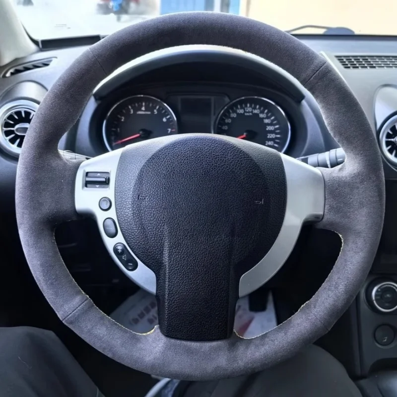 

Custom Car Steering Wheel Braid Cover Soft Suede Leateher For Nissan Qashqai J10 X-TRAIL NV200 2008-2012 Car Accessories
