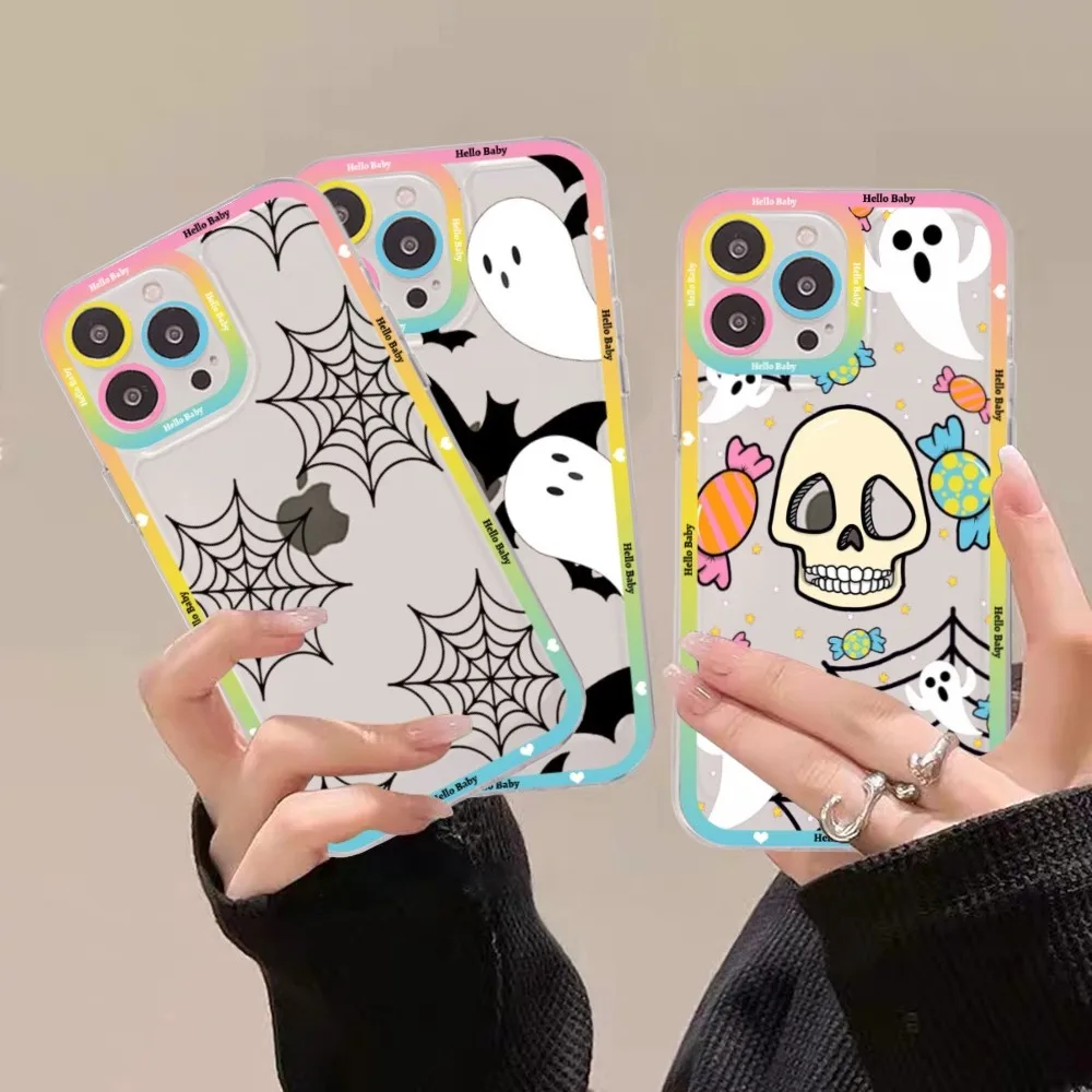 

Halloween Mousepad For Samsung S 20 21 22 23 lite plus ultra Clear Mobile Cover Funda