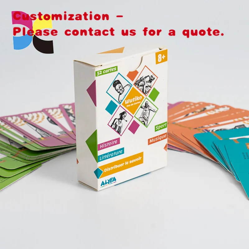 custom.Customizable Kids Affirmation Flash Cards Family Playing Game Cards with Printed in Paper Material