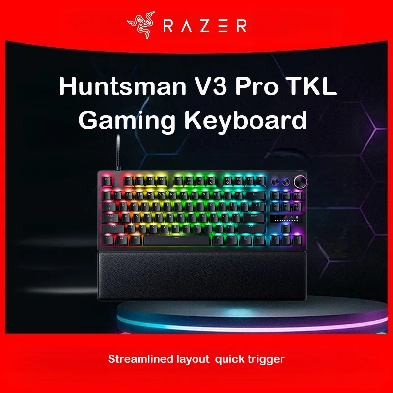 Razer Huntsman V3 Pro TKL Gaming Keyboard 87 Keys BOX Optical Switch RGB Chroma Programmable Aluminum Frame Esports Keyboard