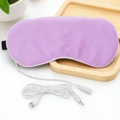 

Hot Eye Mask for Dry Eyes Blackout Steam Cover Purple Heating Mask 3D Design Portable Reusable Multifunctional Eye Cover Warm