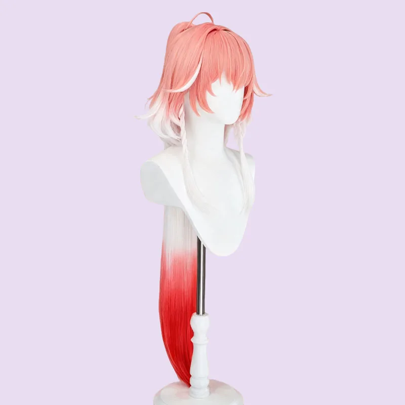 Game Wuthering Waves Changli Cosplay Wig Pink Red Long Heat Resistant Synthetic Hair For Women Men Halloween Costume Party Props