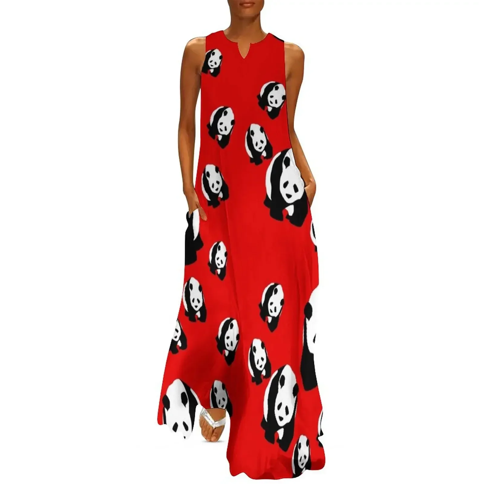 

Panda Pattern Dress, Skirt, Cell Phone Skin, Stickers Long Dress dresses summer Dress
