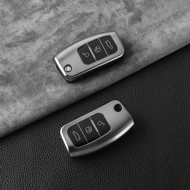 TPU-Auto-Klappschlüsselhülle für Ford Fiesta MK7 Focus 2 C-Max Ecosport S-Max Fusion Mondeo Keyless Protector Shell Zubehör – Detail 3