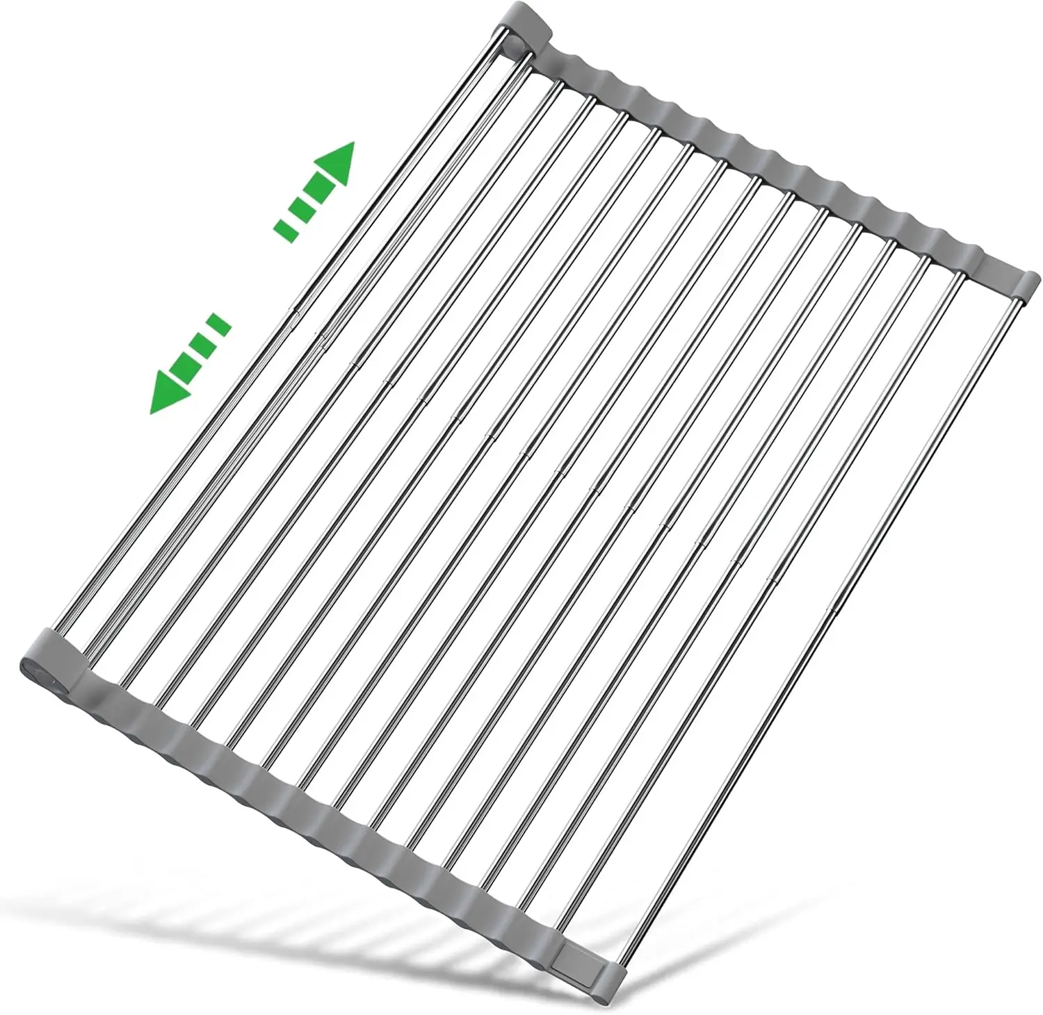 

Расширяемая сушилка для посуды для раковины, 13–24 дюйма, складная сушилка из нержавеющей стали