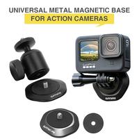 Sunnylife Universal Metal Magnetic Base Mount For DJI Osmo Pocket 3/2/Action 5 Pro/Insta360 X5/X4/GO 3S/3 Camera Accessories