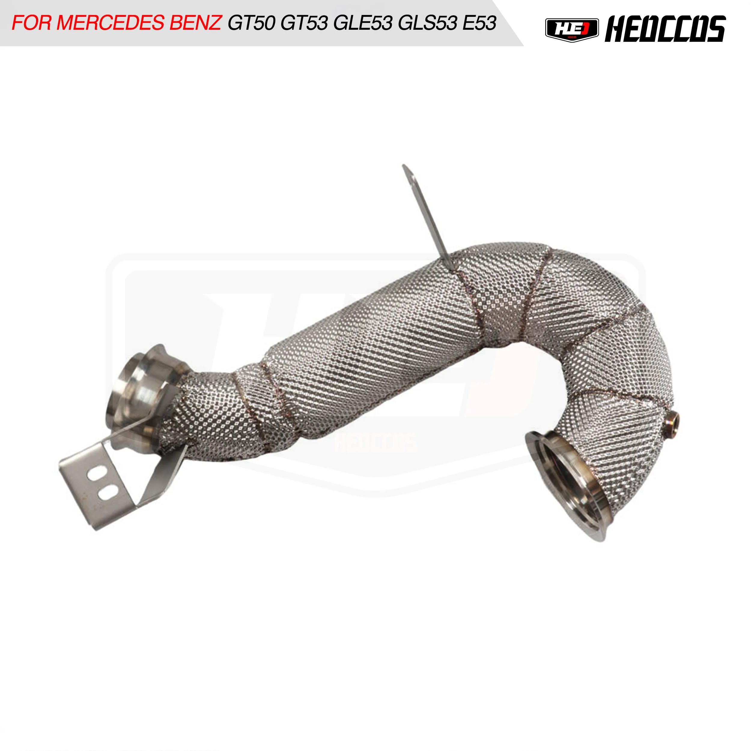 HEO حار بيع العادم النازل لمرسيدس بنز AMG GT43 GT50 GT53 E53 GLE53 CLS53 GLS53 S450 S500 M256 3.0T العادم النازل #3
