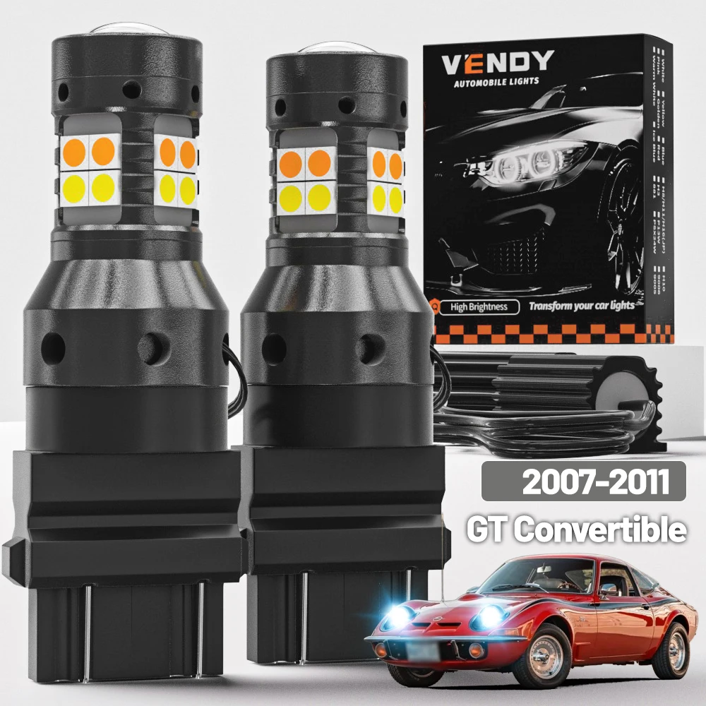 

2 шт. для Opel GT Convertible 2007-2011 двухрежимный светодиодный указатель поворота + парковочный фонарь 2008 2009 2010 аксессуары Canbus