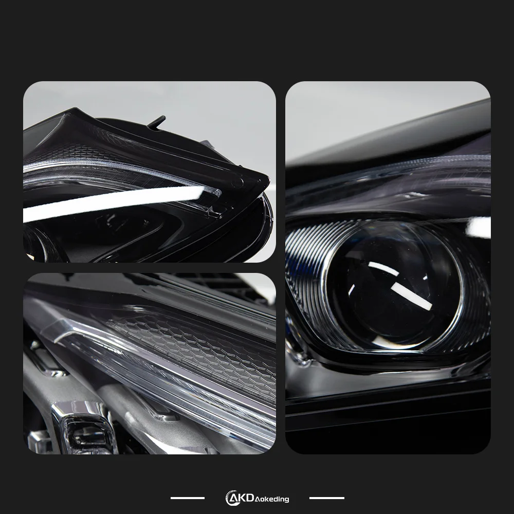 AKD Head Lamp for Benz W205 LED Headlight 2014-2020 Headlights C200 C260 C300 DRL Turn Signal High Beam Angel Eye Projector Lens