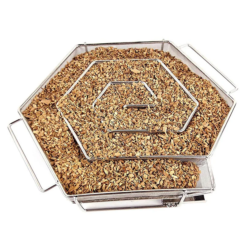Steel Smoking Basket Bacon Cold Smoker Grill Net