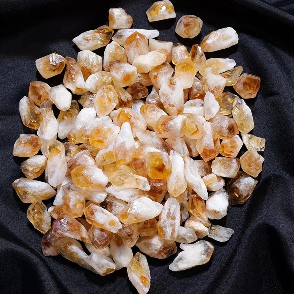 Natural Brazilian Citrine Rough Stone 200g Yellow Quartz Crystal Point Bulk Healing Gemstone Specimen
