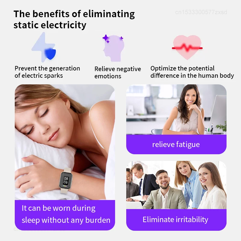 Pulsera Antiestática M63-SE, Impermeable, Ajustable, de Silicona, Eliminadora de Electricidad Estática para Hombre y Mujer