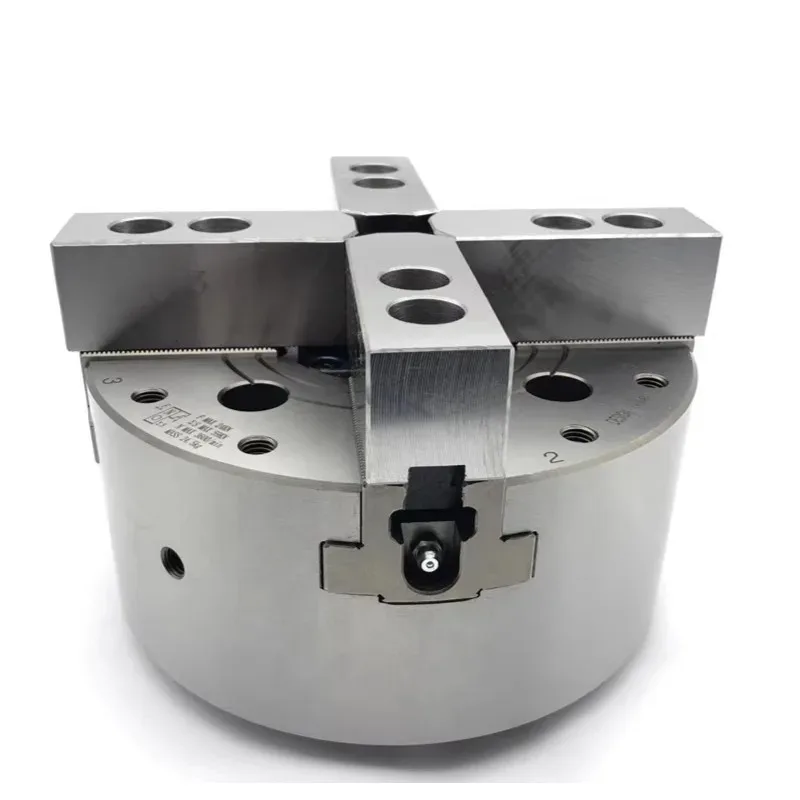 5/6/8/10/12 Inch Hollow Four-jaw Hydraulic Chuck Oil Pressure Power Chuck 4 Jaws  Full Steel Body Lathe Fixture