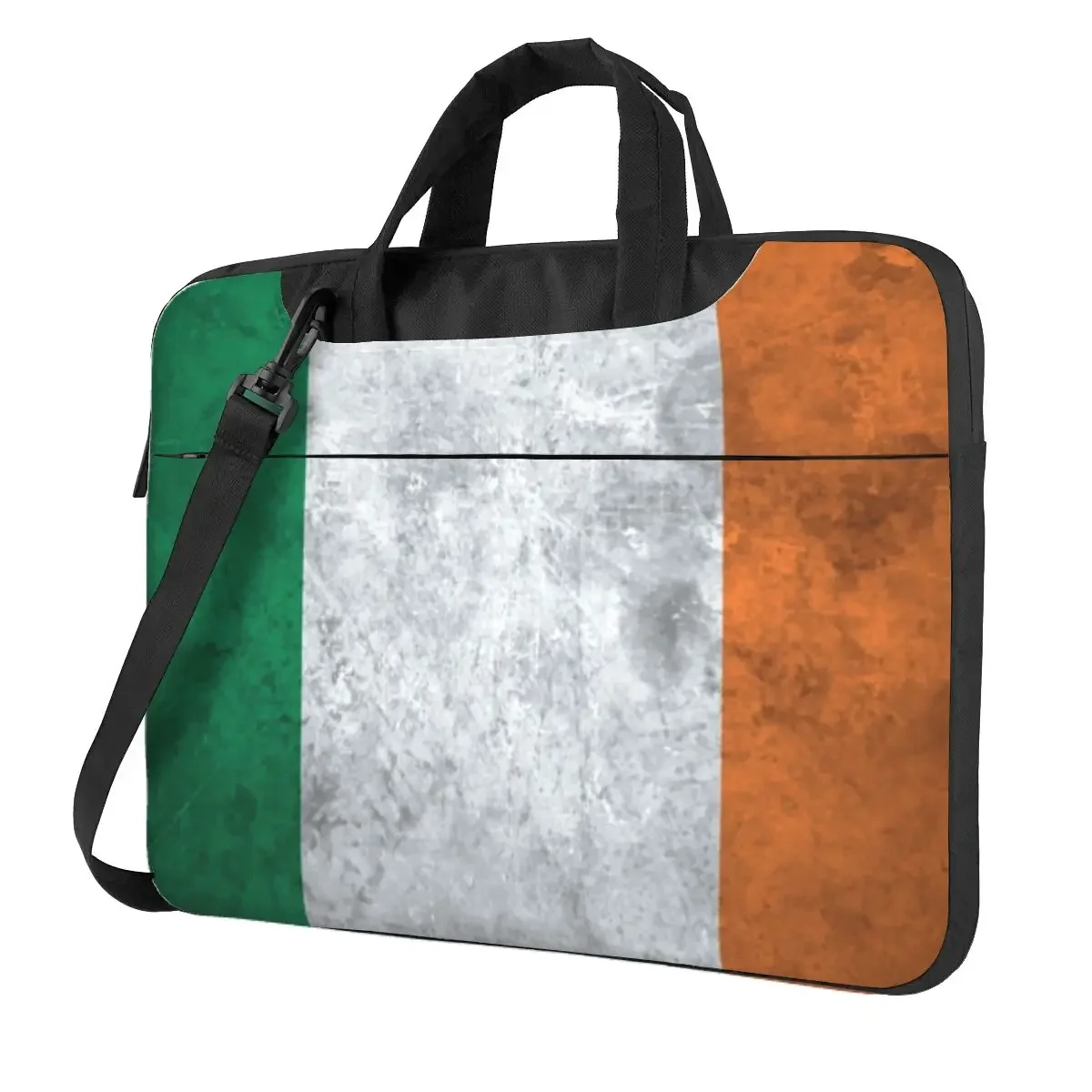 Distressed Irish Flag Laptop Bag Case Resistant Protective Computer Bag 13 14 15.6 Inch Crossbody Laptop Pouch Notebook Pouch