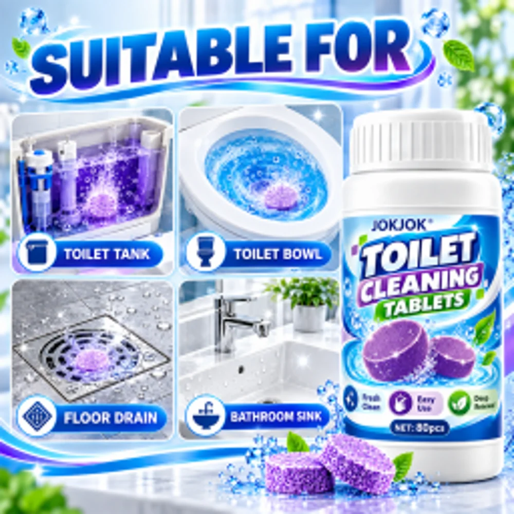 80PCS Drain Clog Remover Effervescent Tablets Quick Dissolve Stubborn Dirt Unclogging Pipe-friendly Eliminate Oodr Pipe Cleaner
