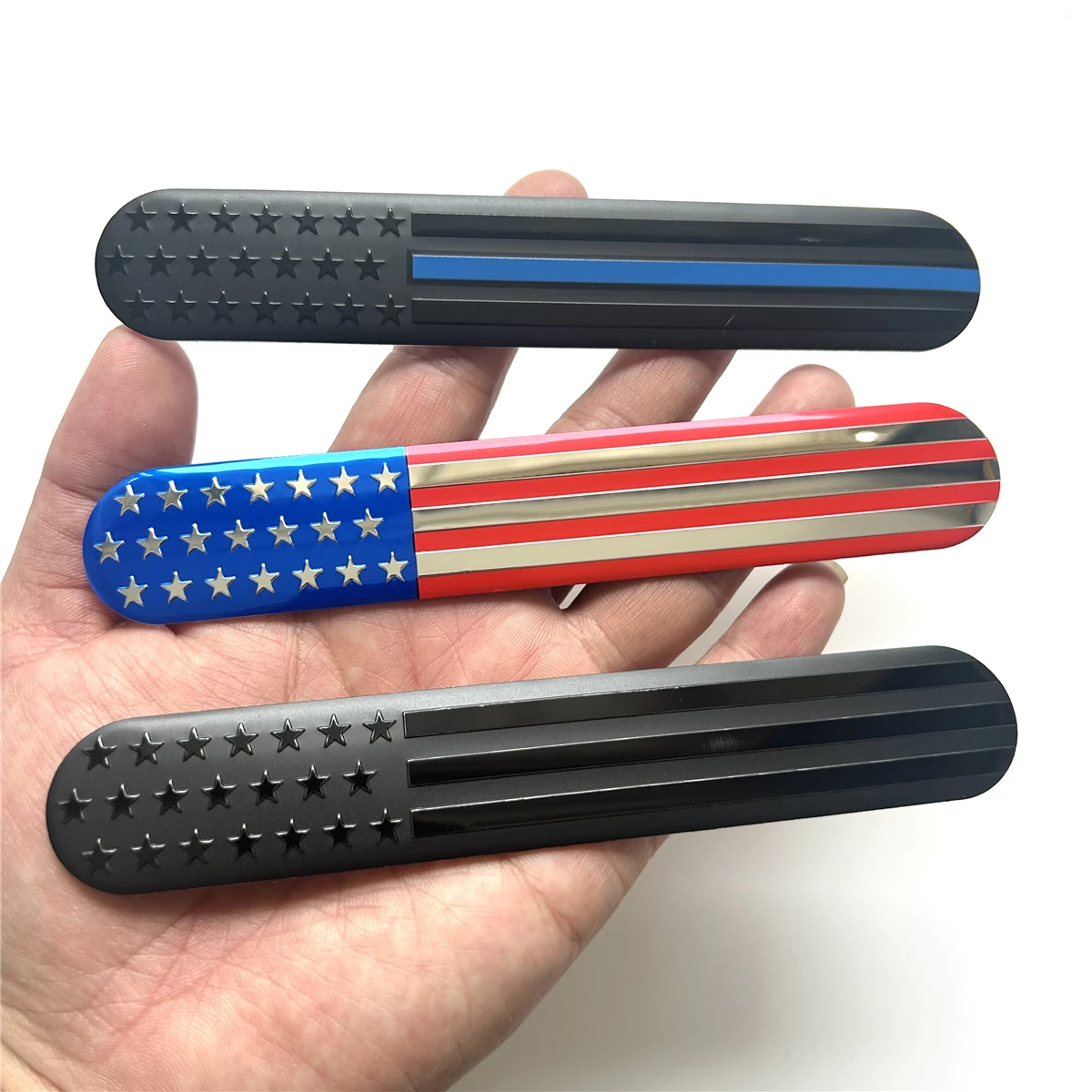 2 قطعة ثلاثية الأبعاد لاصق معدني شاحنة رياضية سيارة شارة الولايات المتحدة الأمريكية العلم المعدني السيارات درابزين شعار تنقش الولايات المتحدة الأمريكية العلم مائي