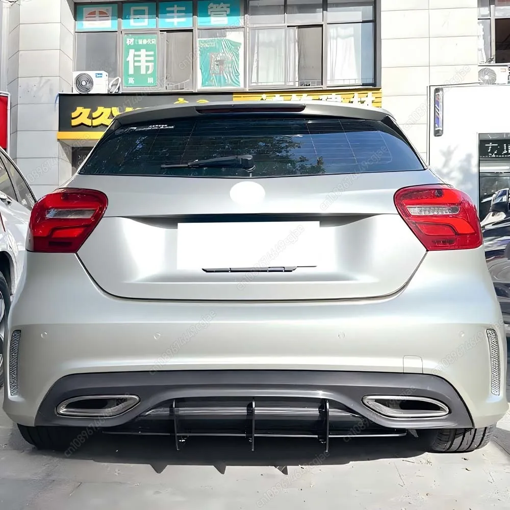 

Для Mercedes Benz A Class W176 AMG Line 2016-2018 Хэтчбек Комплекты кузова Черный Тюнинг Задний бампер автомобиля Диффузор Спойлер Сплиттер