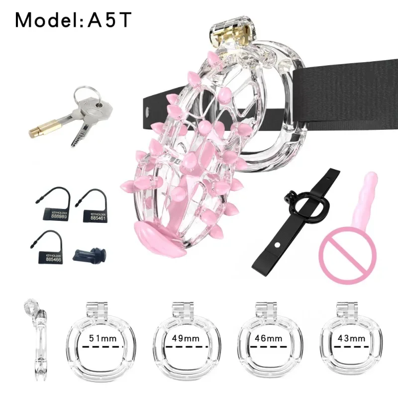 CB Barbed Chastity Cage Cobra Cock Rings with Soft Catheter Anti-shedding Belt Penis Lock Bondage Sexy Toys for Man Gay 성인용품정조대
