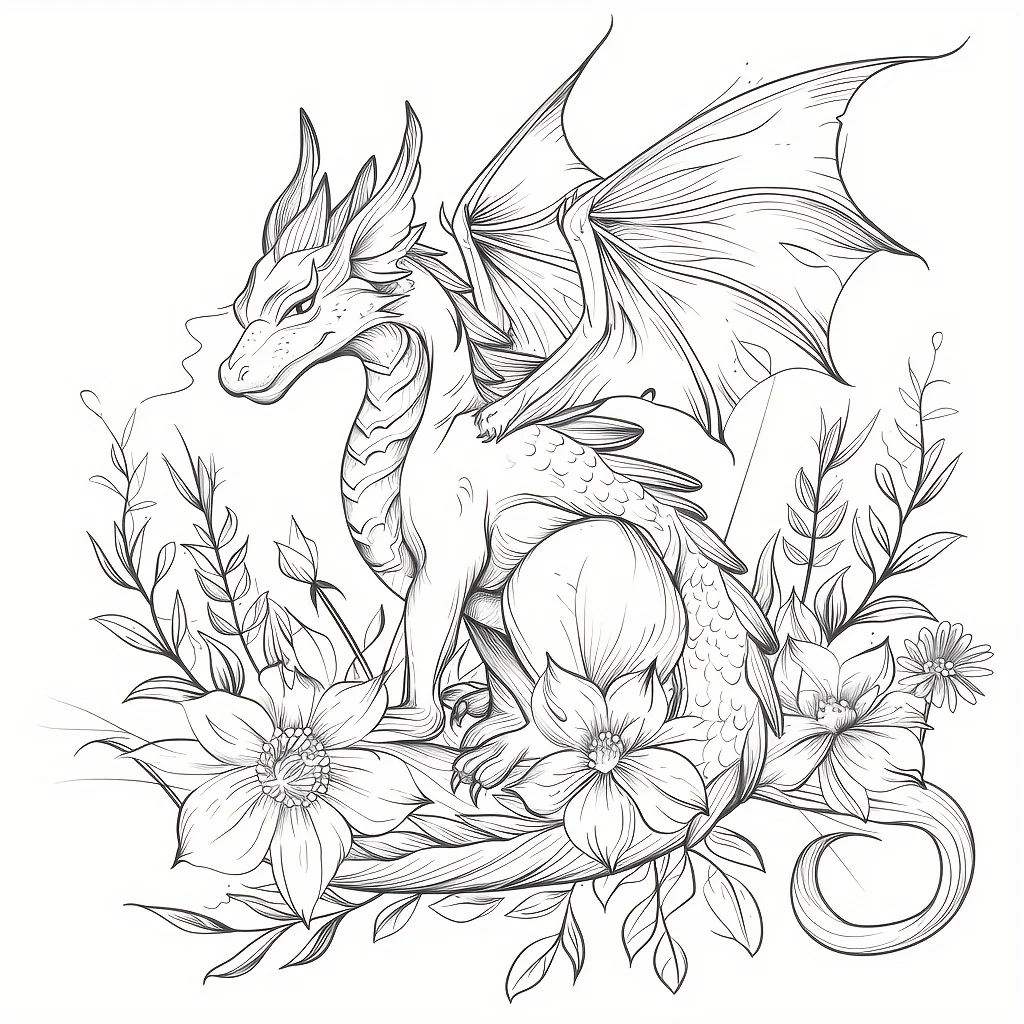 1pc Magical Dragon Coloring Book for Stress Reduction | Magical Dragon Soothing Stress Colouring Book for Stress Relief &Gifting