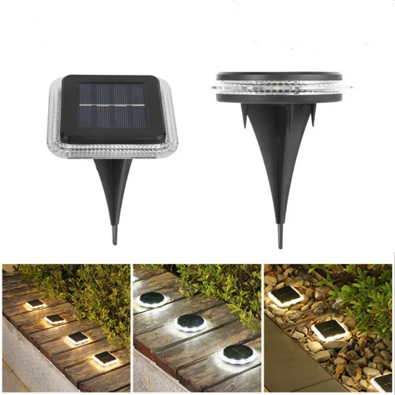 

1/2pcs Solar New Type Buried Lamp, Solar Deck Light, Solar Lawn Light, Two Users Outdoor Garden, Solar Path Decoration Light