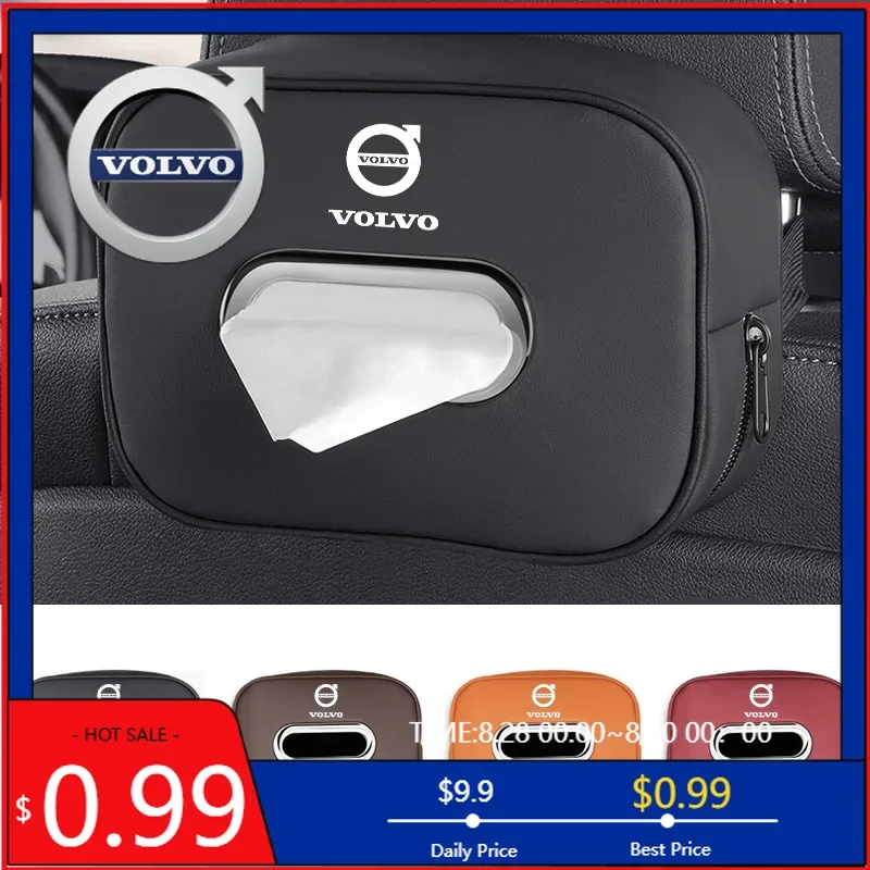 

Стайлинг, автомобильная коробка для салфеток, кожаная коробка для салфеток на центральной консоли автомобиля, подлокотник для Volvo RDesign XC60 XC90 V40 S60 V50 V70 V60 S