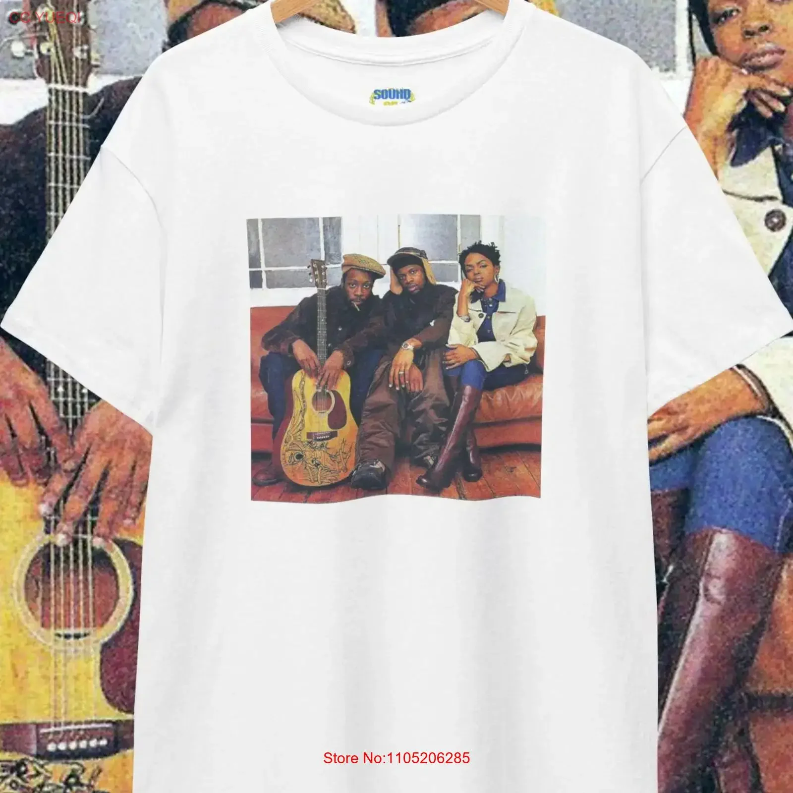 

Винтажная футболка Lauryn Hill The Fugees Miseducation of C Fan s, винтажная стираная мужская футболка унисекс, слегка повседневная графика, универсальная