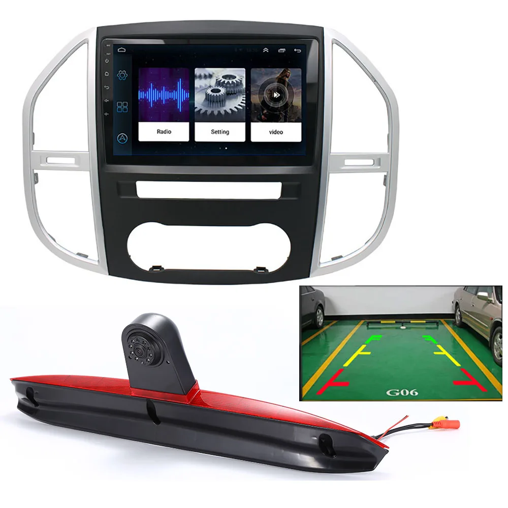 with wireless Bluetooth Carpaly GPS Android Car radio Navigation+HD camera For Mercedes Benz Vito W447