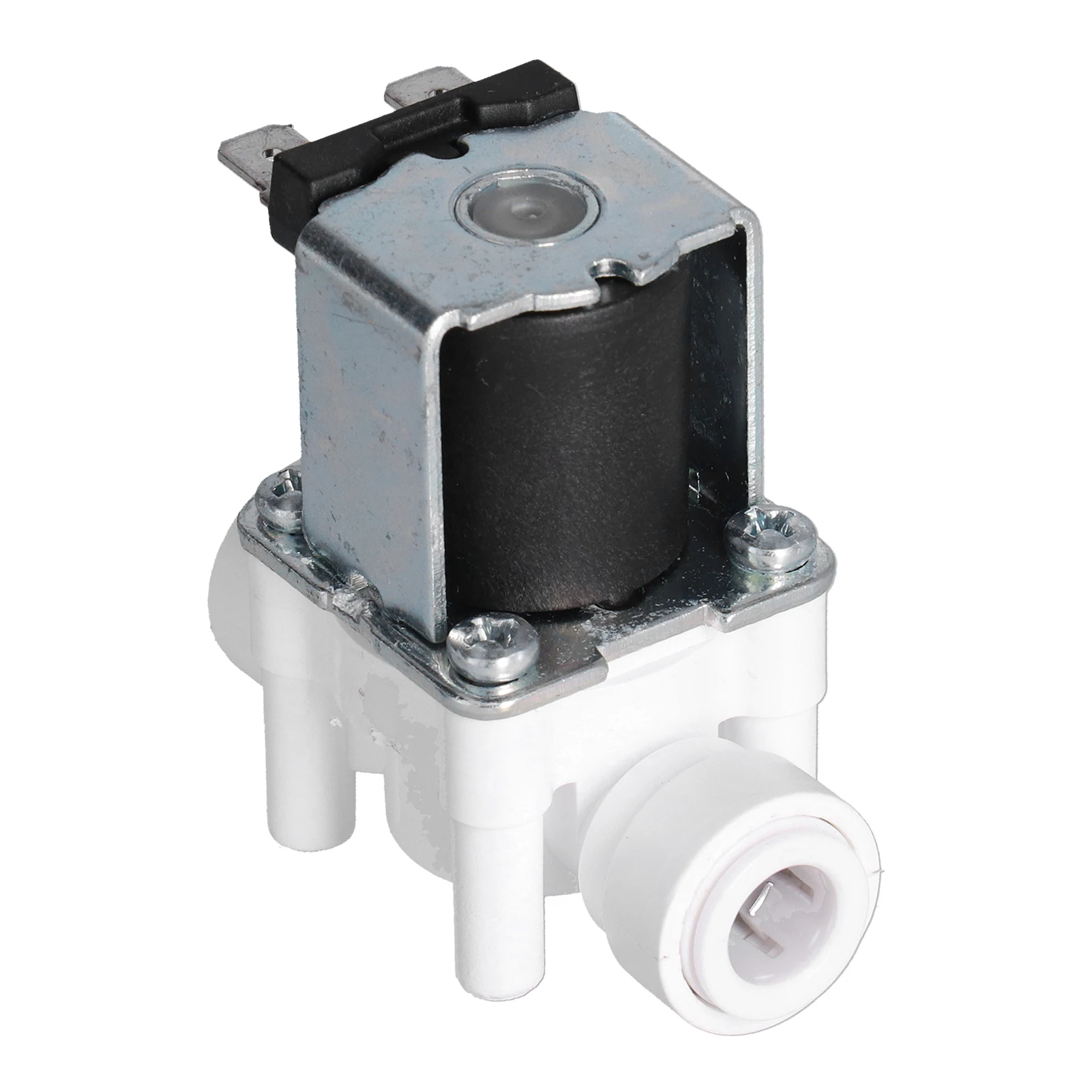 Plastic Electric Solenoid Valve Normally Closed Inlet Flows Switch Normally Closed Solenoid Valve 3/8in Quick Connector
