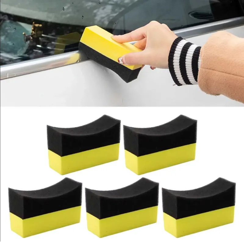 5-50pcs Auto Cleaning Sponge Brush Set for Car Wheel Tire Wash Wipe Water Suction Sponge Pad Wax Polishing Tyre Brushes Tools