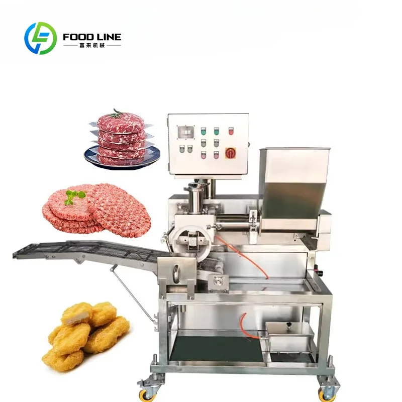 Customized High Quality Automatic Chicken Nugget Maker Burger Press Patty Forming Machine HamBurger Meat Pie Molding Machine