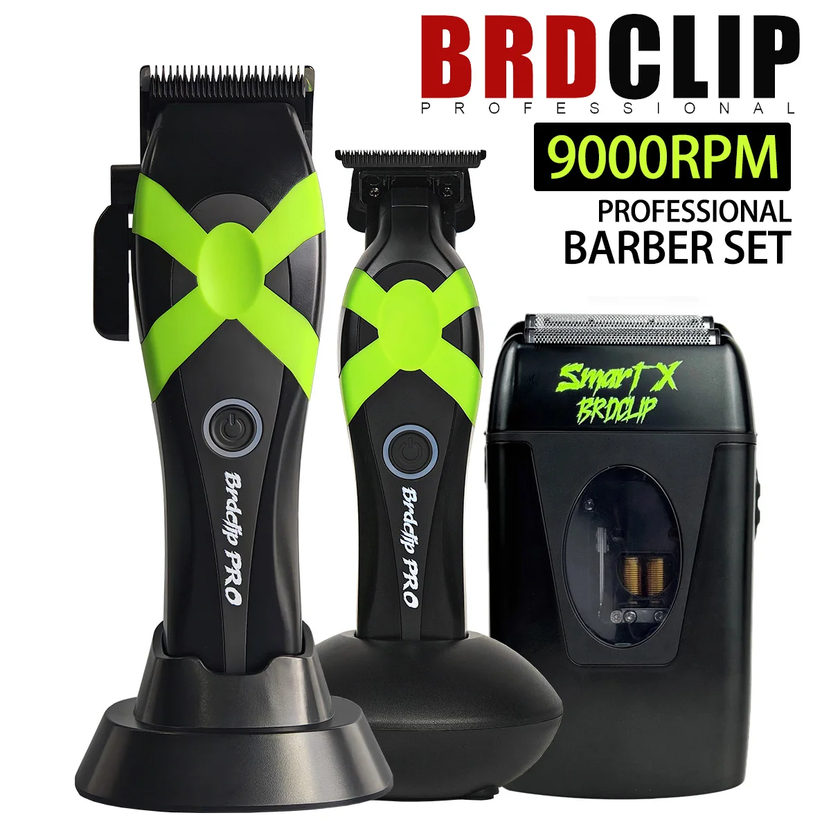 BRDCLIP Парикмахерский набор M10C-T 999 Бесщеточный двигатель Профессиональная машинка для стрижки Бритва 9000 об/мин Триммер DLC Лезвие для резки с основанием