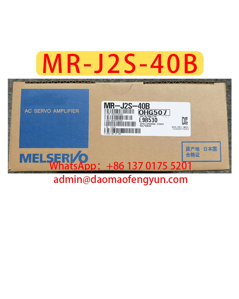 

MR-J2S-40B Brand New Servo Drive MR J2S 40B，Fast shipping