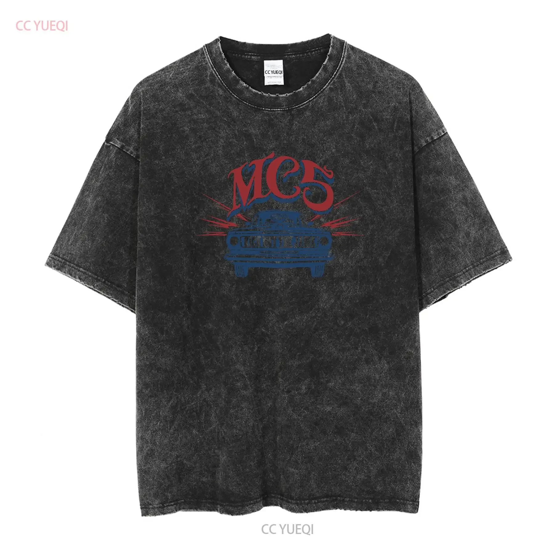 Cotton T Shirt MC5 Kick Out The Jams Wayne Kramer Rob Tyner vintage Washed fashion Breathable Slightly Stretched Casual