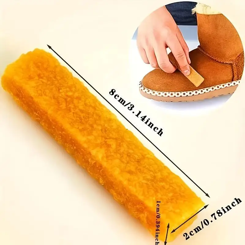 1Pc Suede & Faux Leather Shoe Cleaning Rubber Brush, Portable Stain Eraser for Boots, Home & Travel