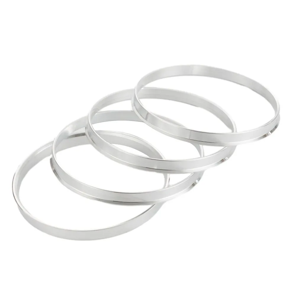 

Make Your Car Stand Out Aluminum Hub Centric Rings 4pcs Set 64 1mm Car To 73 1mm Wheel Bore Silver Color Unique Appearance