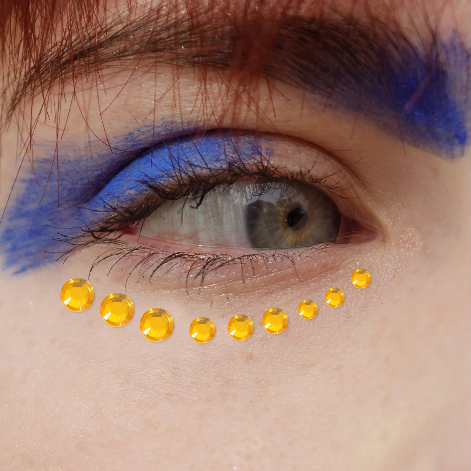 6 أوراق DIY ملصقات الأحجار الكريمة حجر الراين بلينغ ديكور الوجه الأحجار الكريمة آمنة مريحة مختلف الألوان المهرجانات حفلات الزفاف