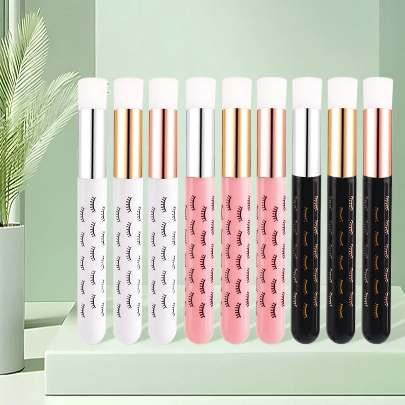 5pcs Hollow Handle Nose Cleaning Brush Eyelashes Pattern Portable Travel Professional Makeup Tool for Contouring Mascara Tools