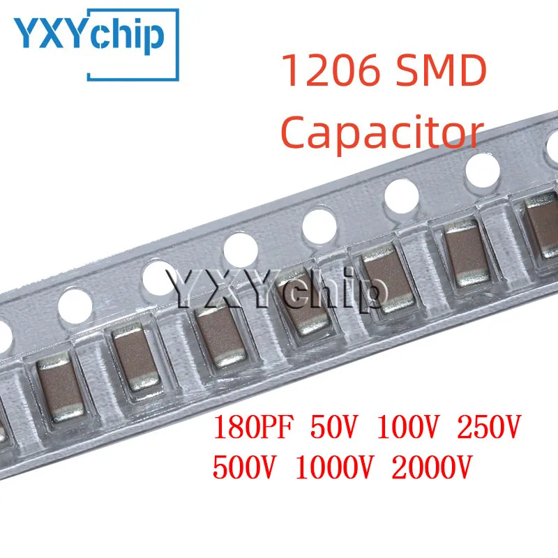 50PCS 1206 180PF 50…