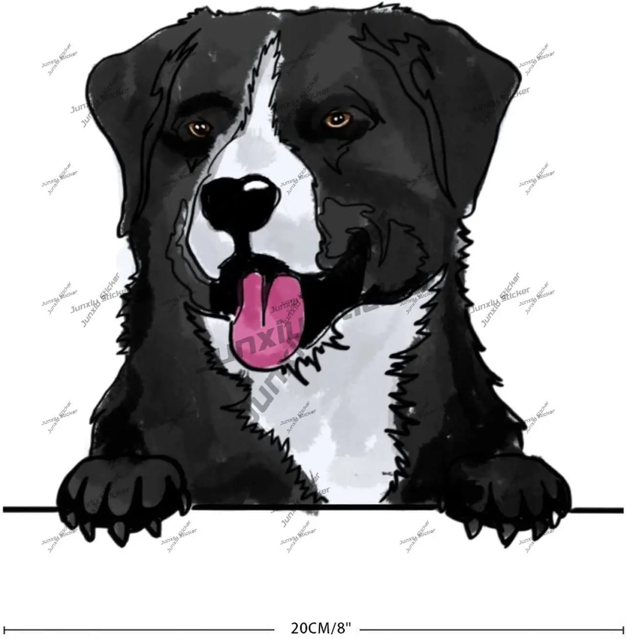 Bernese Mountain Dog Decal for Car Vinyl Sticker Watercolor Peeking Dog Car Camper Sticker Accessories Laptop Speed Boat