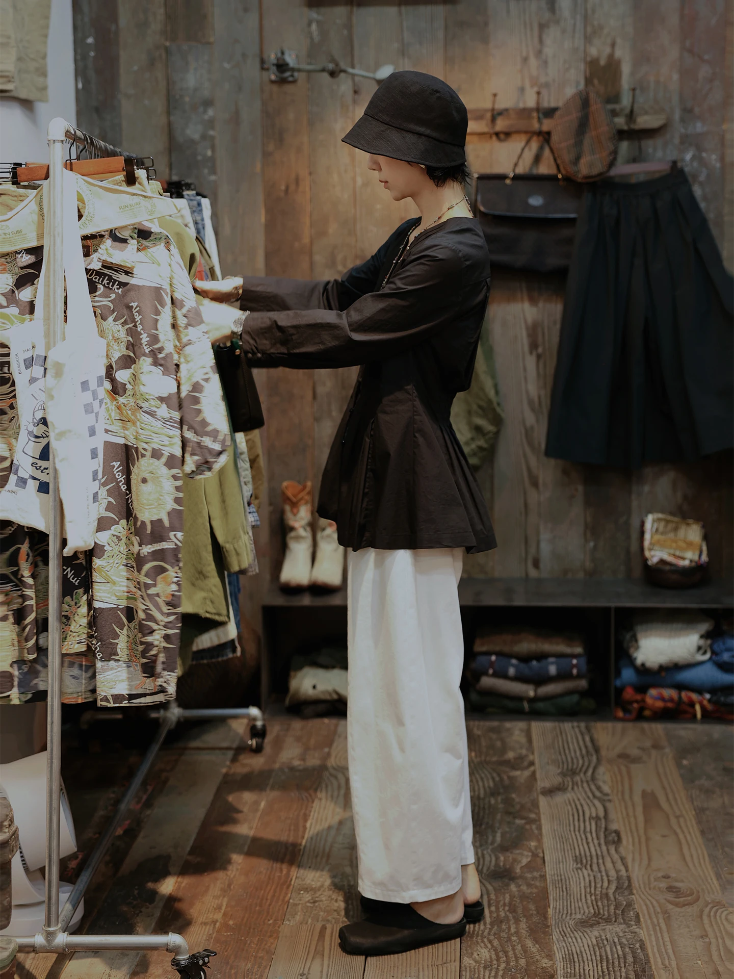 

TT Luxury Sensation Long Sve V-Ne Midi irt Women's Spring 2026 New Sle Korean Version Loose Fit Cotton irt