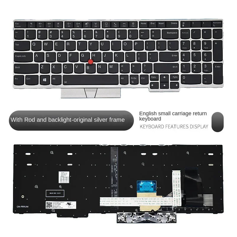 

replace suit for LenovoI BM thinkpad L580 E585 E580 T590 E590 E595 Laptop keyboard With backlight