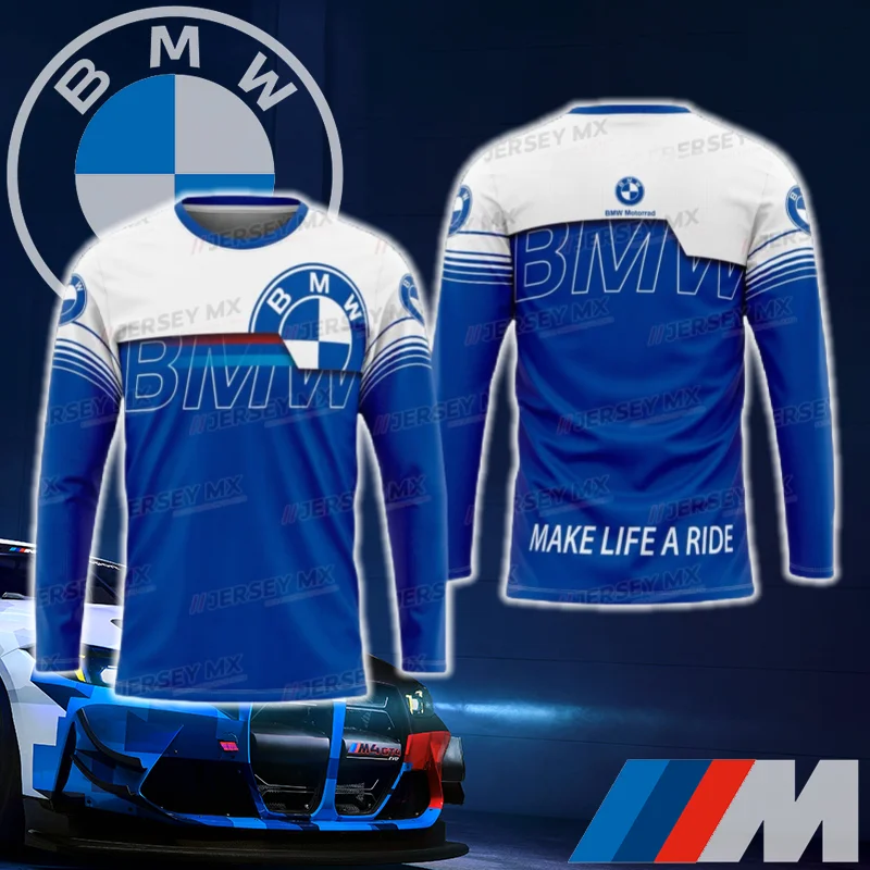 

BMW Quick-drying Long-sleeved High-end Luxury BMW Brand Casual T-shirt Sports Sweat-absorbing Breathable Cycling Suit Top Moto