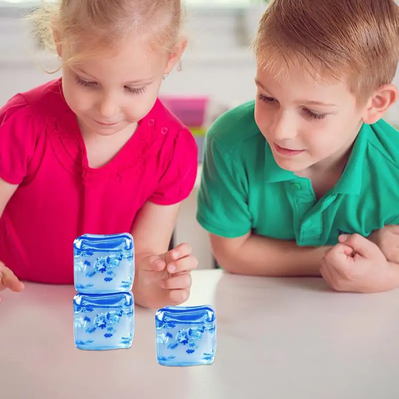 Ijsblokje Stress Bal Stress Sensorische Ijsblokje Vorm Knijp Speelgoed Simulatie Sensorische Fidget Speelgoed Voor Kerstverjaardag